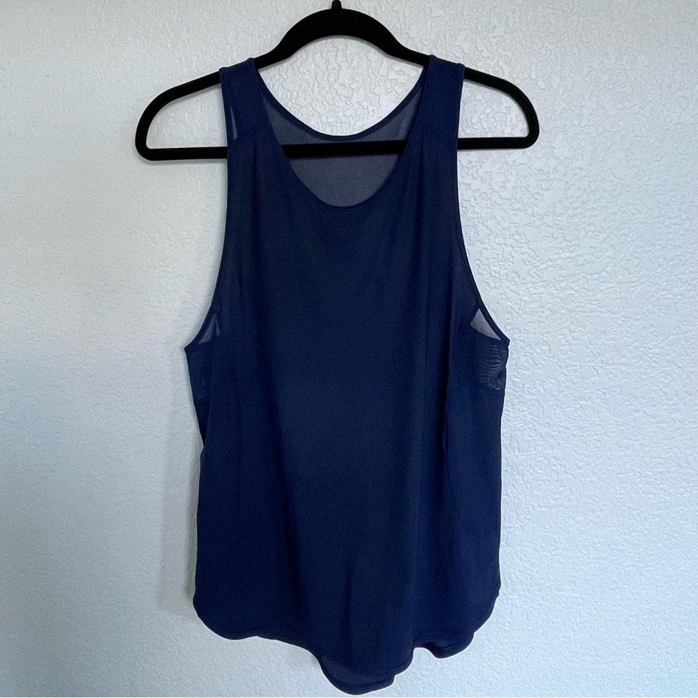 Lululemon Racerback Mesh Tank in Navy